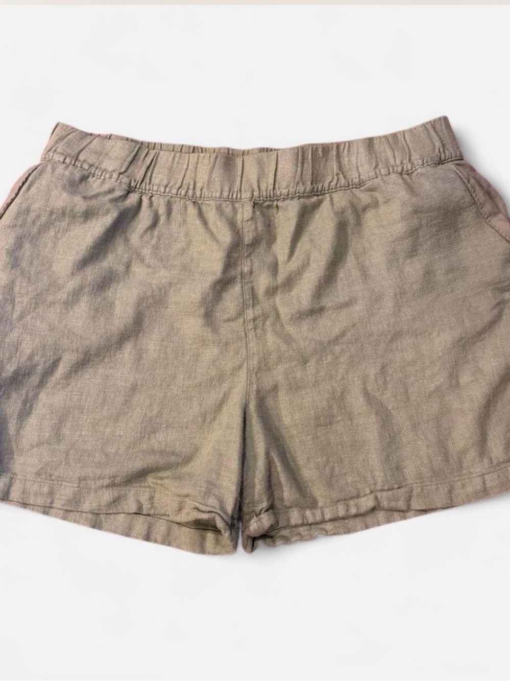 Blank NYC Linen Olive-Taupe Women's Bermuda Shorts